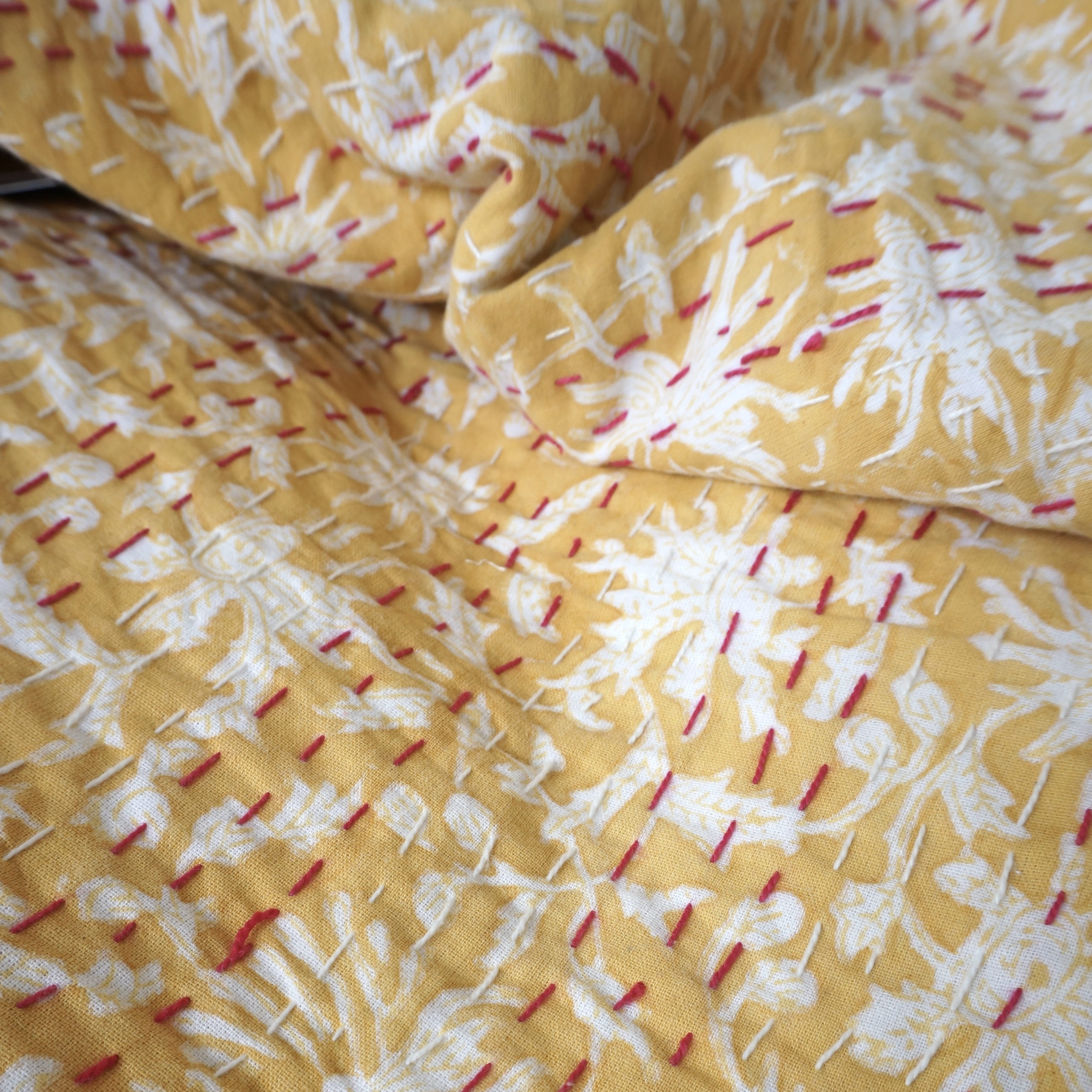 Dessus de lit quilté 4 Soleil Claire Beaugrand