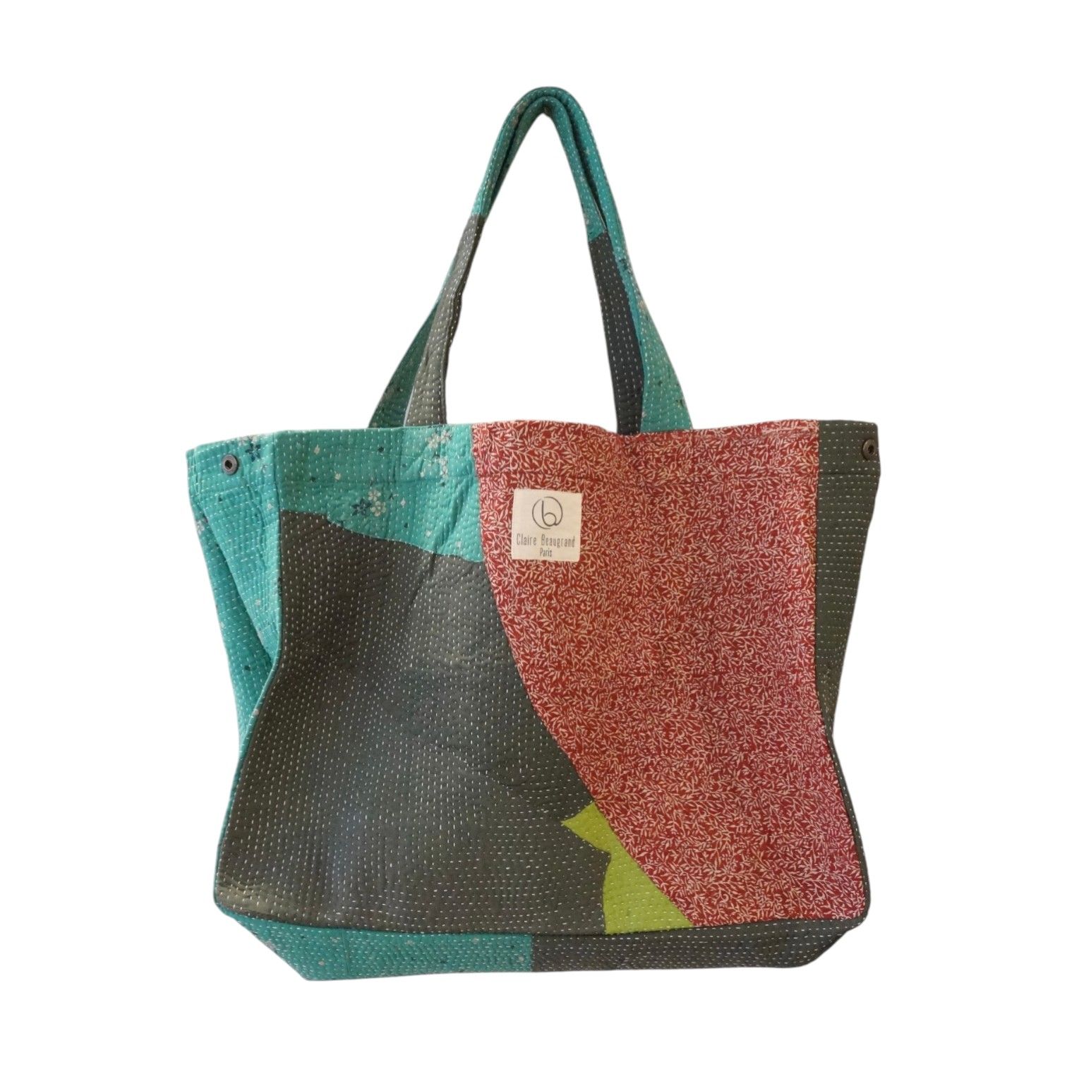 Cabas en kantha N°50 Claire Beaugrand