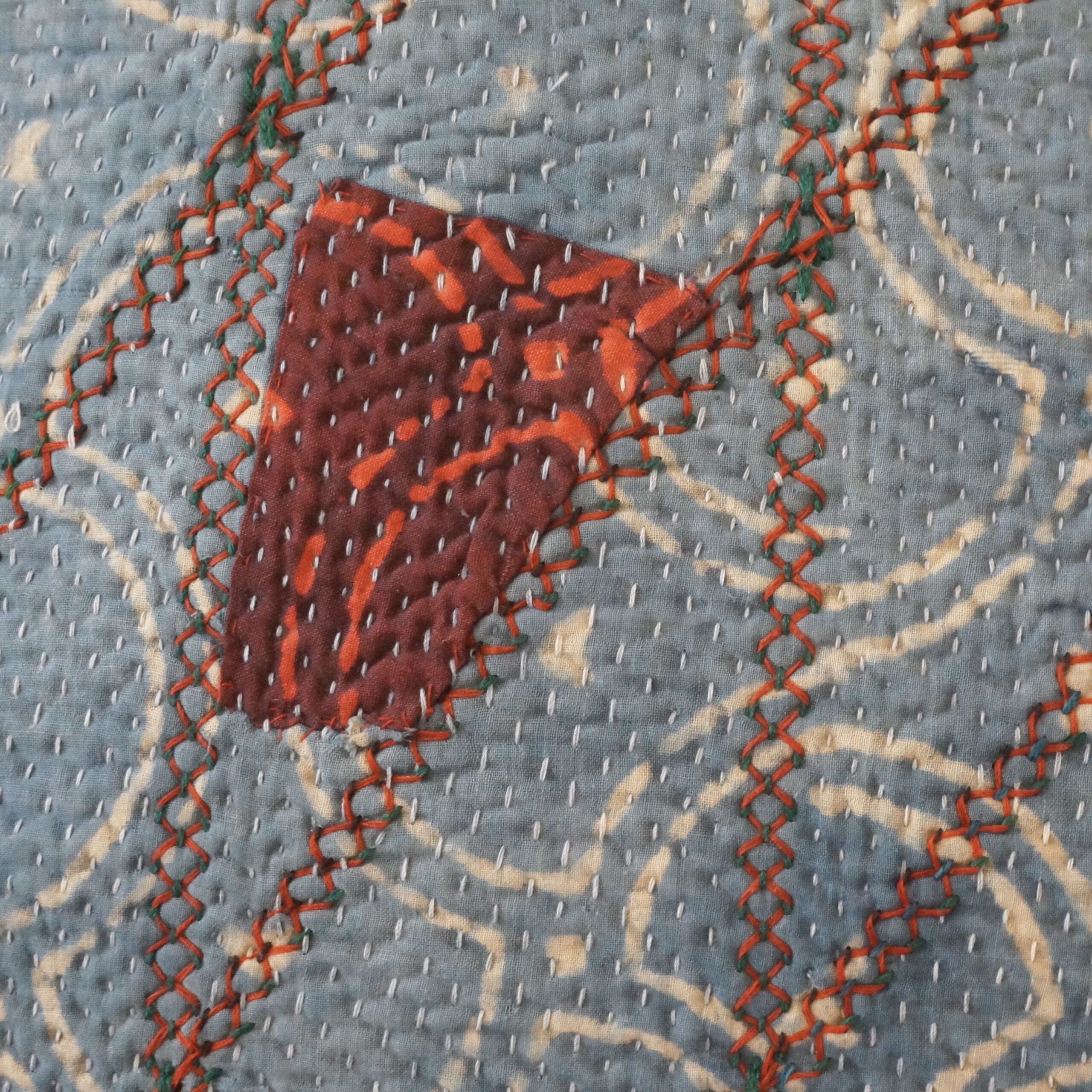 Coussin en kantha N°6c Claire Beaugrand