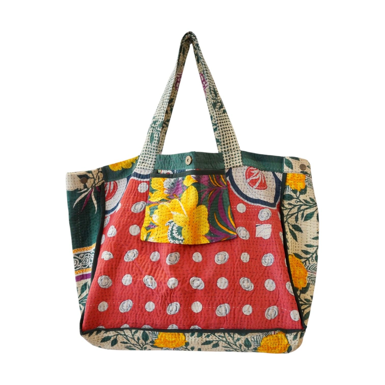 Cabas en kantha N°66e Claire Beaugrand