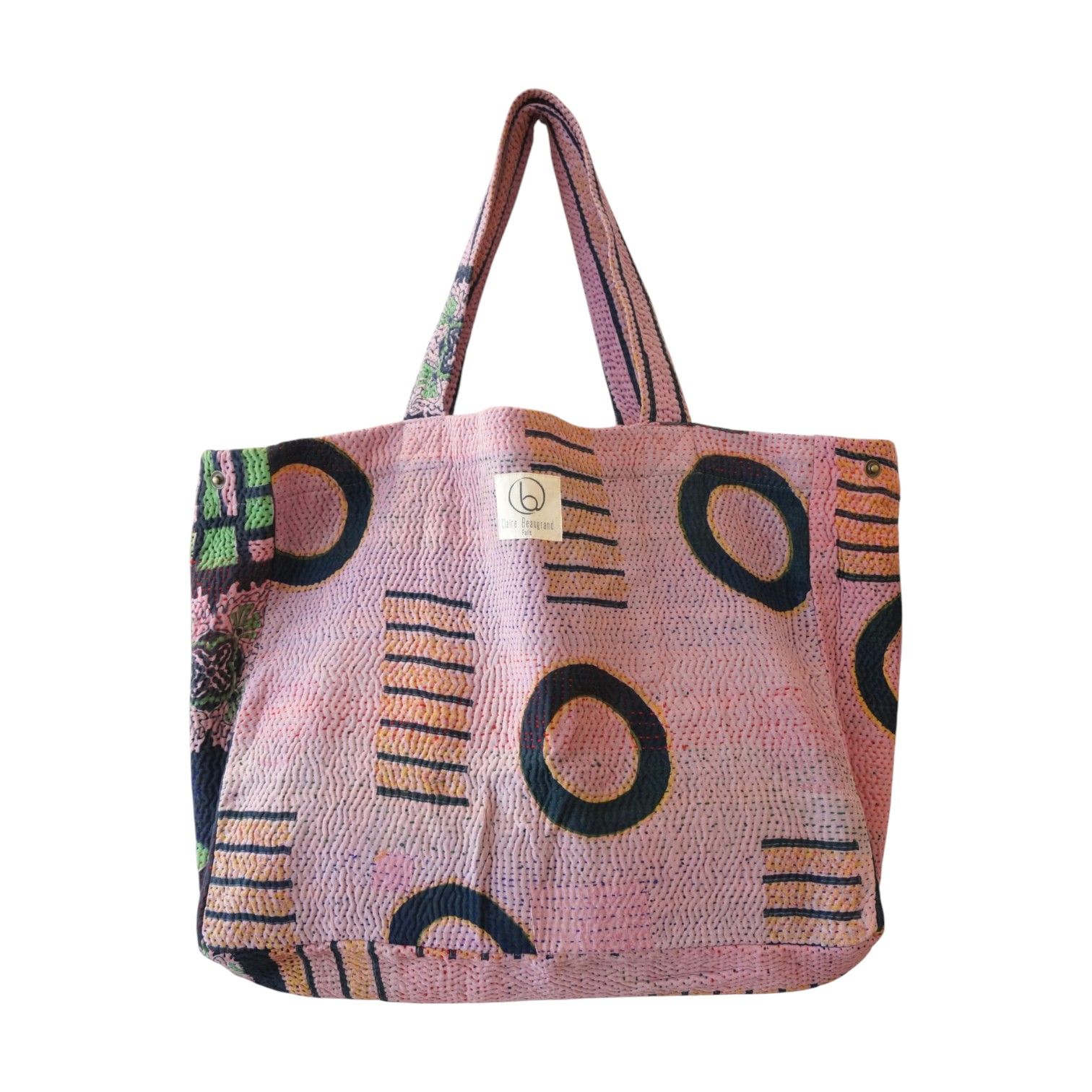 Cabas en kantha N°69 Claire Beaugrand