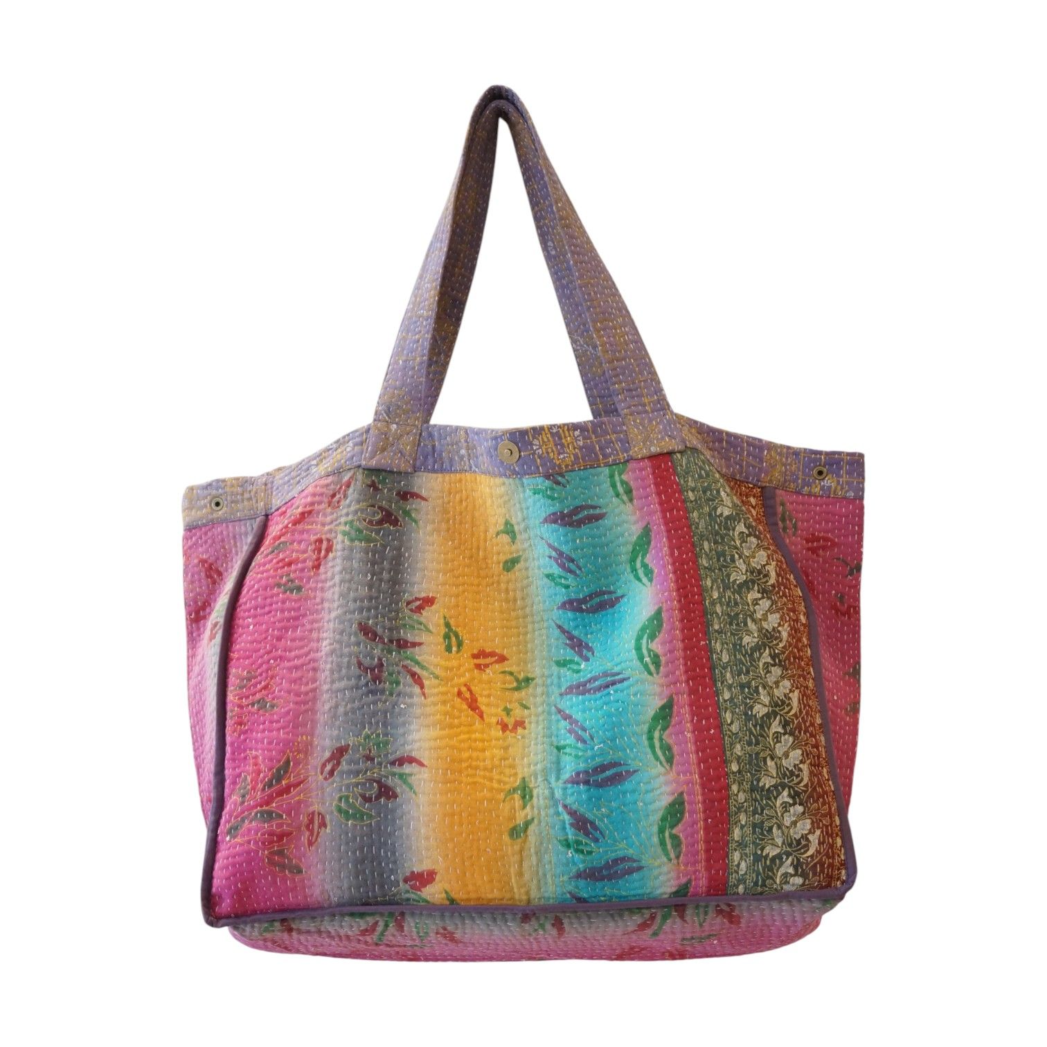 Cabas en kantha N°74e Claire Beaugrand