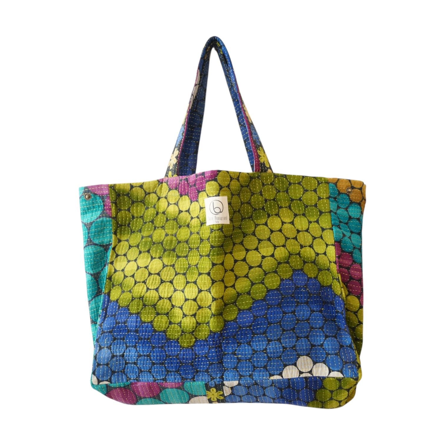 Cabas en kantha N°57 Claire Beaugrand