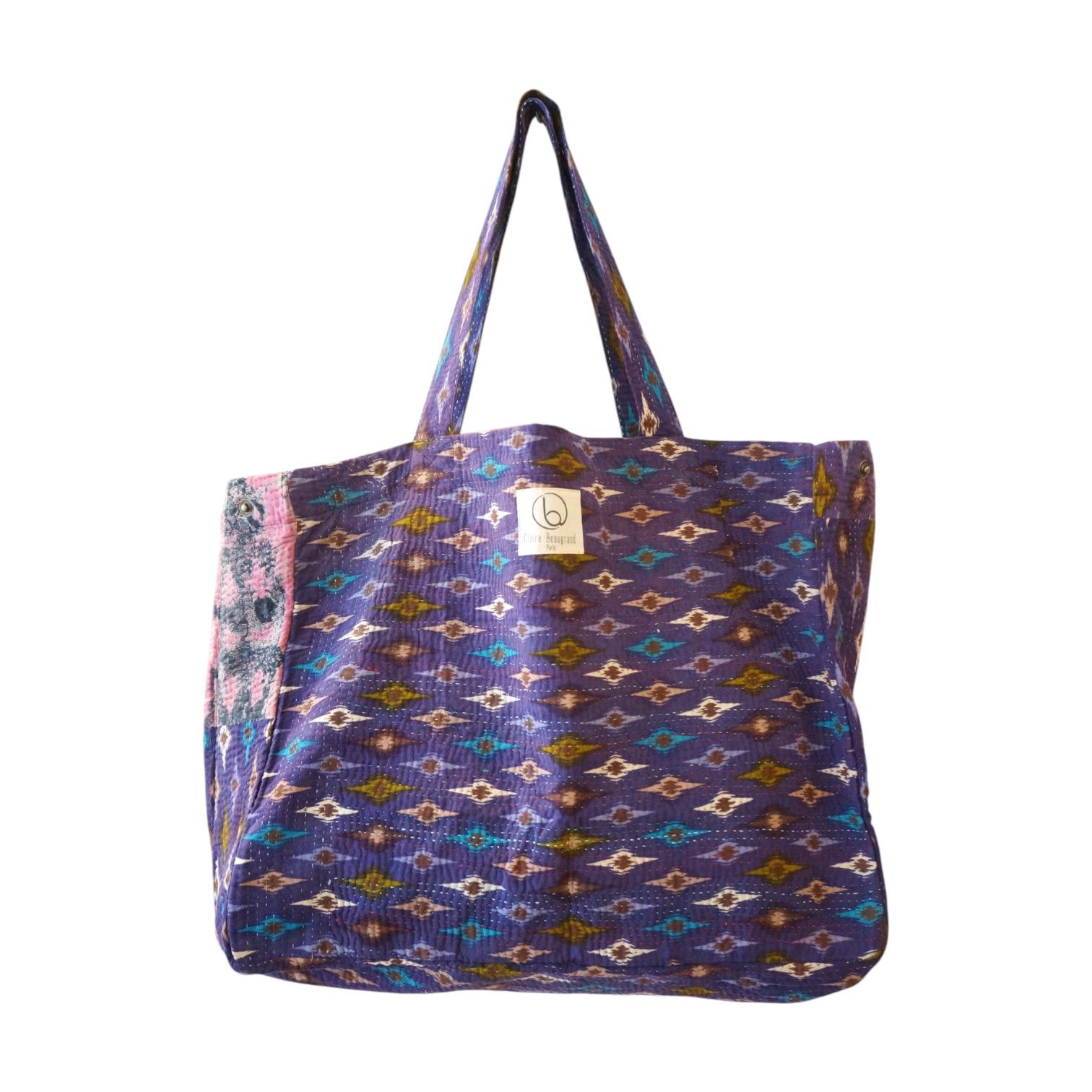 Cabas en kantha N°73 Claire Beaugrand