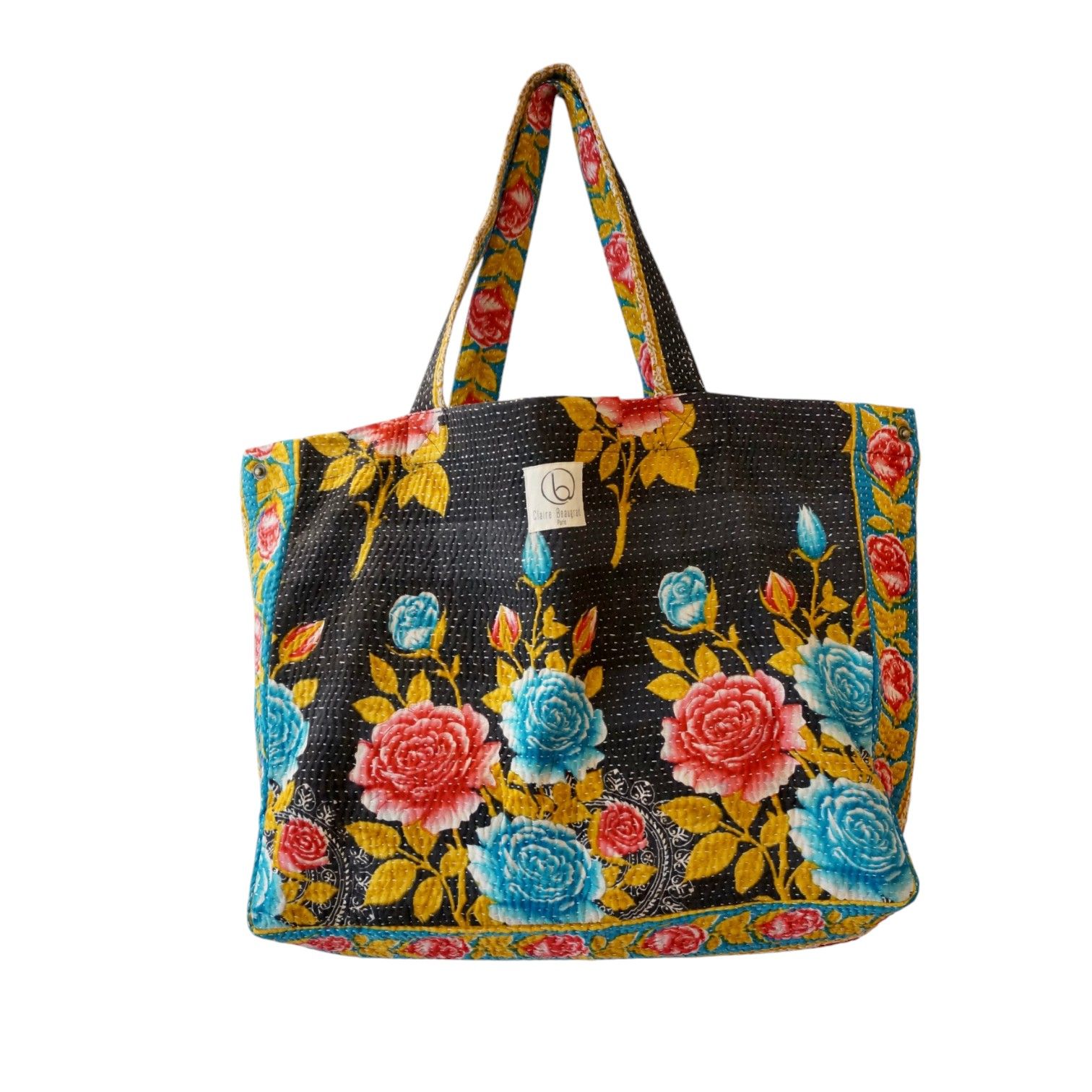 Cabas en kantha N°77 Claire Beaugrand