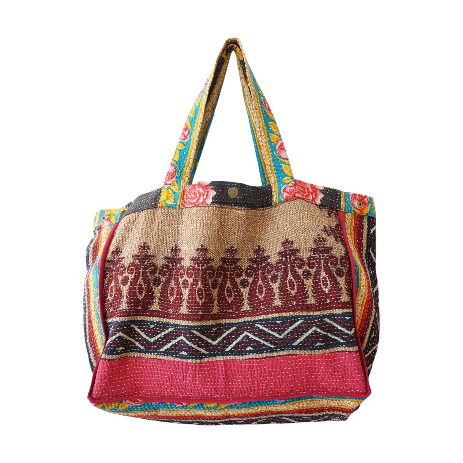 Cabas en kantha N°77e Claire Beaugrand