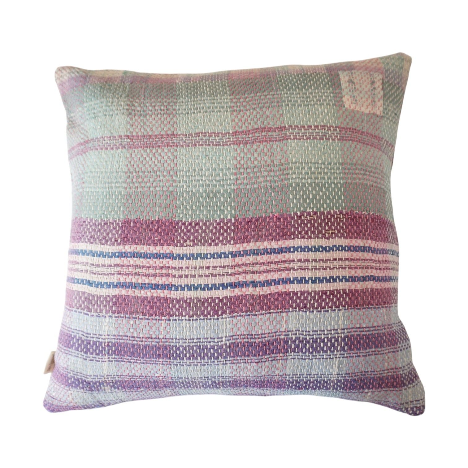 Coussin en kantha N°124_ Claire Beaugrand