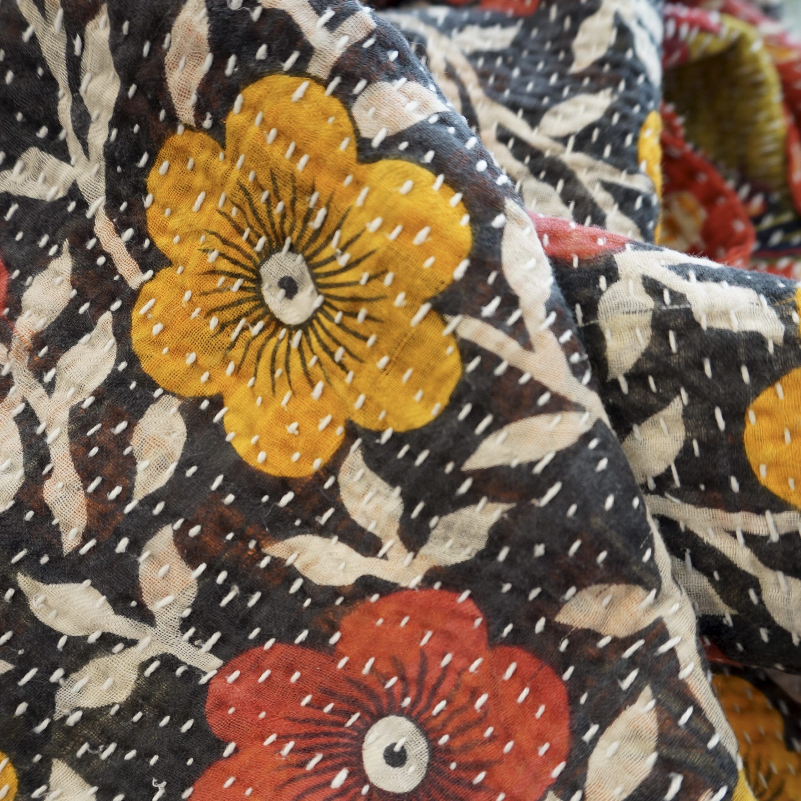 Plaid en kantha N°4b Claire Beaugrand