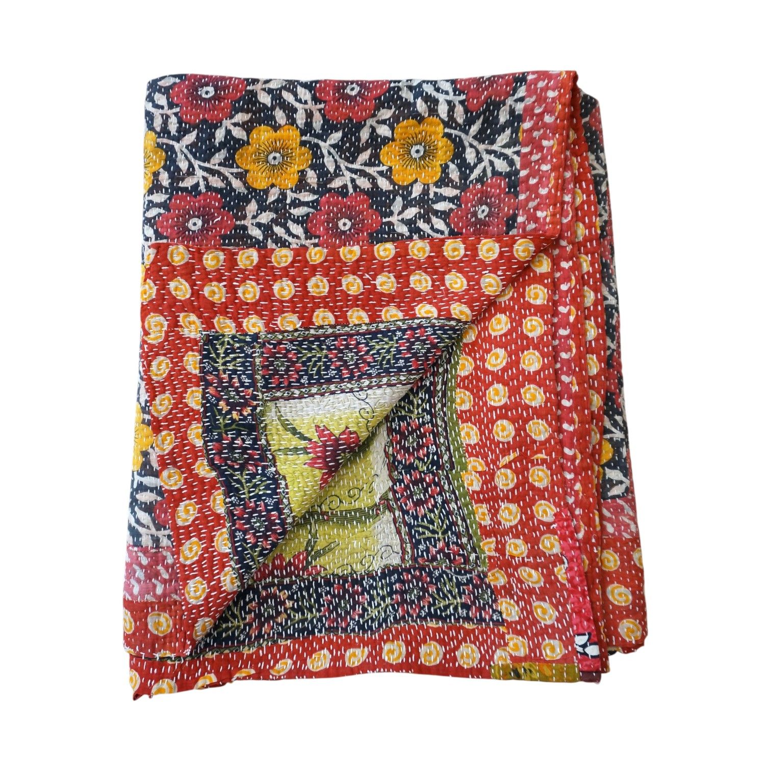 Plaid en kantha N°4c Claire Beaugrand