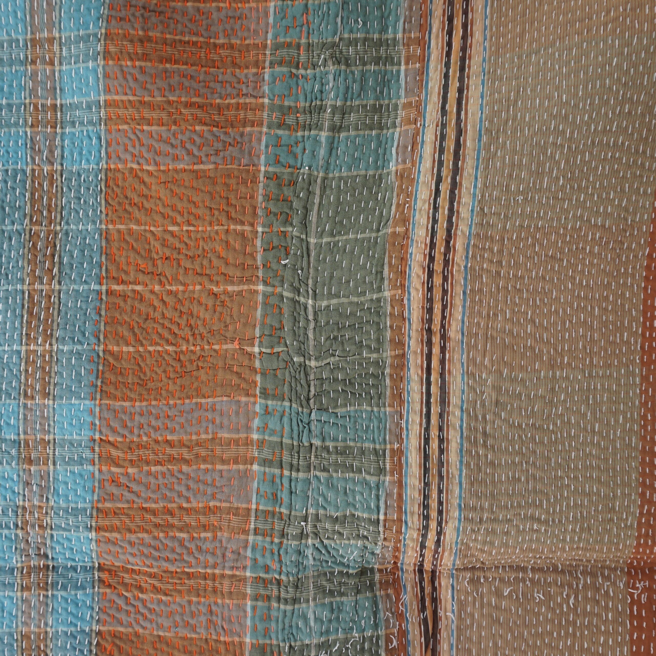 Plaid en kantha N°7e Claire Beaugrand