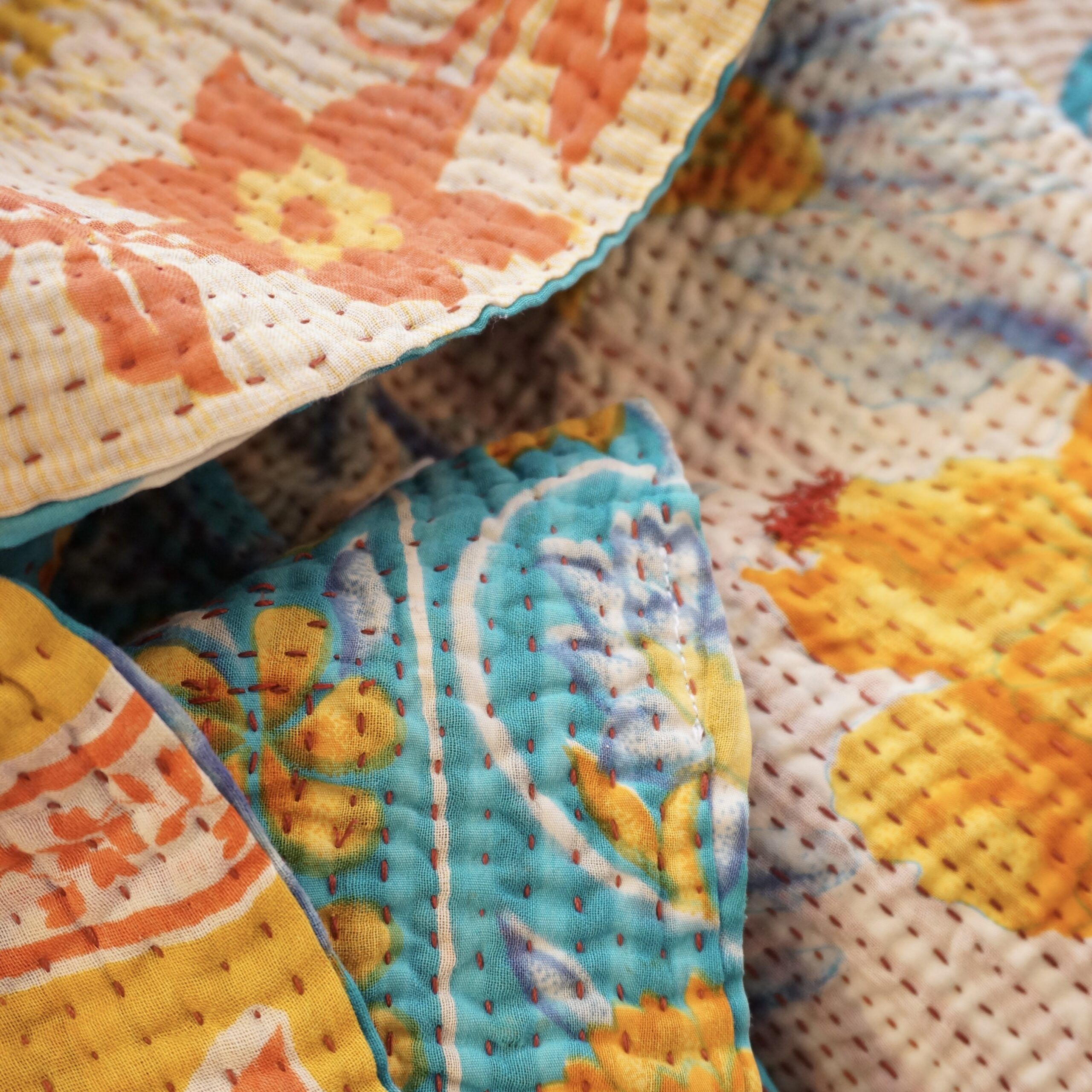 Plaid en kantha N°8e Claire Beaugrand